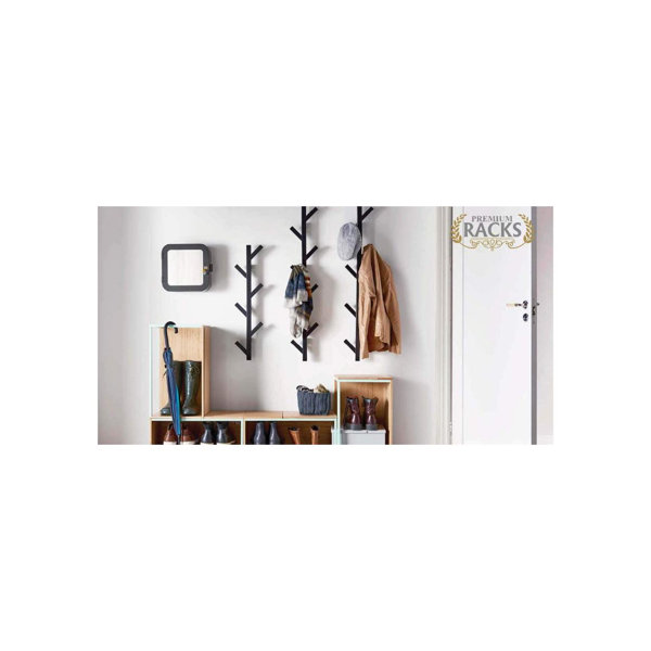 Ebern Designs Kopelynn 10.5'' Wide 8 Hook Wall Mounted Coat Rack in